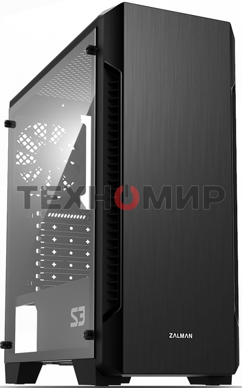 Компьютерный корпус Zalman S3 черный без БП ATX 2x120мм 2xUSB 2.0 1xUSB 3.0 audio bott PSU