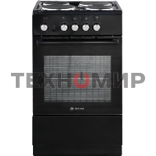 Плита электрическая De Luxe 5004.18э-011 черный, конфорок 4 шт, духовка 43 л, 50 см x 85 см x 50 см