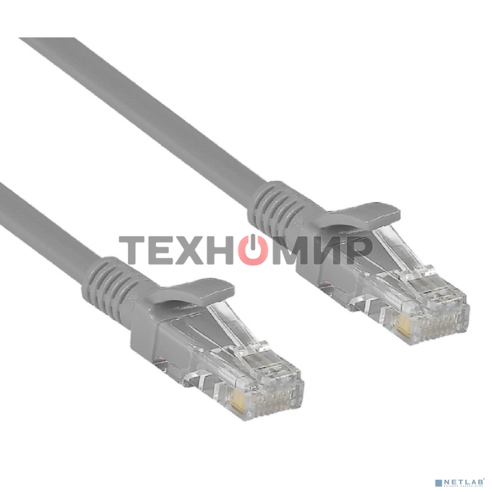 Патч-корд Exegate UTP-RJ45-RJ45-5e-CU-1,5M-GY, UTP, cat.5e, 1.5м, медь, серый