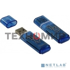 Флешка USB Smartbuy Glossy series Blue (SB16GbGS-B), 16Gb, USB 2.0, R/W 25/15, синий