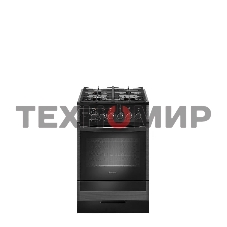 Плита комбинированная Gefest ПГЭ 5502-03 0044 черный, конфорок 4 газовых, духовка 55 л, 50 см x 85 см x 58.5 см