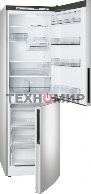 Холодильник Atlant XM-4621-181 серебристый двухкамерный 205/119л морозилка снизу