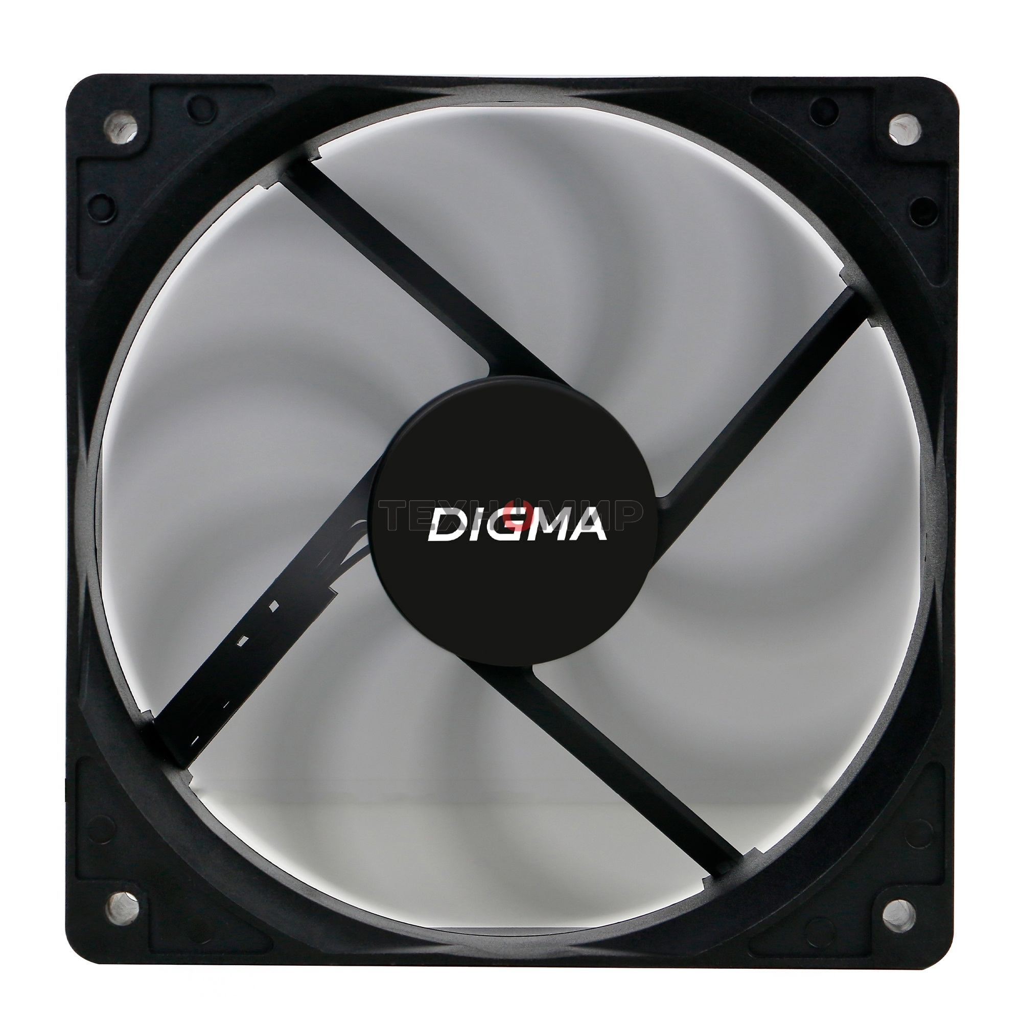 Вентилятор для корпуса Digma DFAN-120-9 черный, 120 мм, 1200 об/мин, 23 дБ, 4 pin
