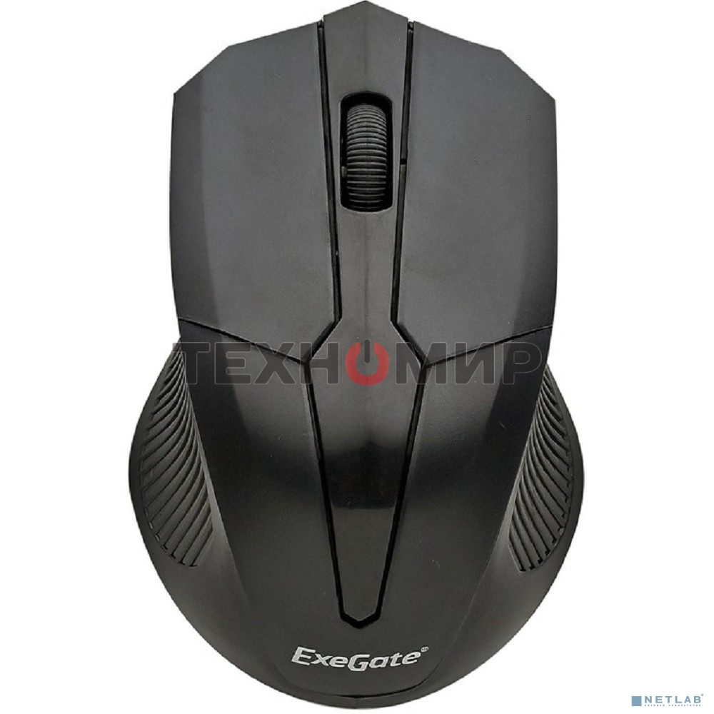Мышь беспроводная ExeGate SR-9034 черный, 1600 dpi, радиоканал, USB, кнопки - 4