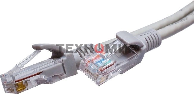 Патч-корд Suprlan 10-0144 UTP RJ-45 вил.-вилка RJ-45 cat.5e 3м серый LSZH 24AWG
