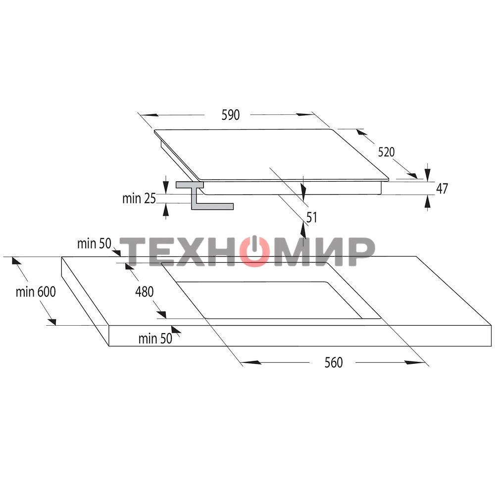 Варочная панель Gorenje ECT64BSCE черный
