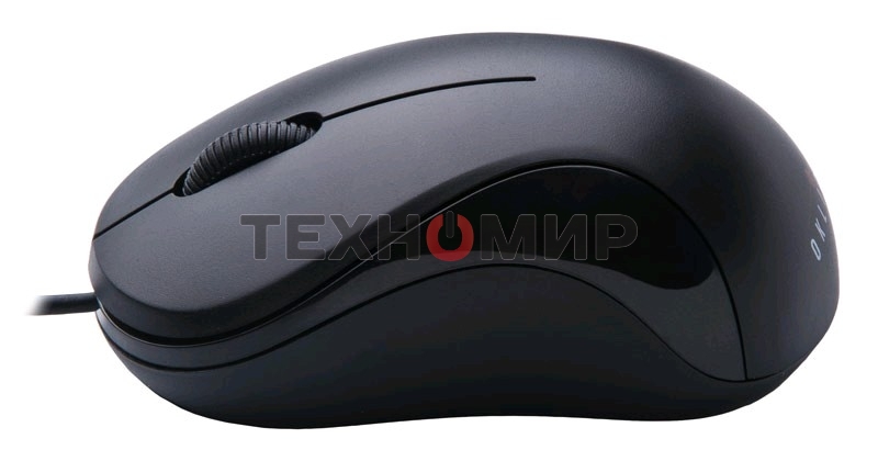 Мышь проводная Oklick 115S черный, 1200 dpi, USB, кнопки - 3