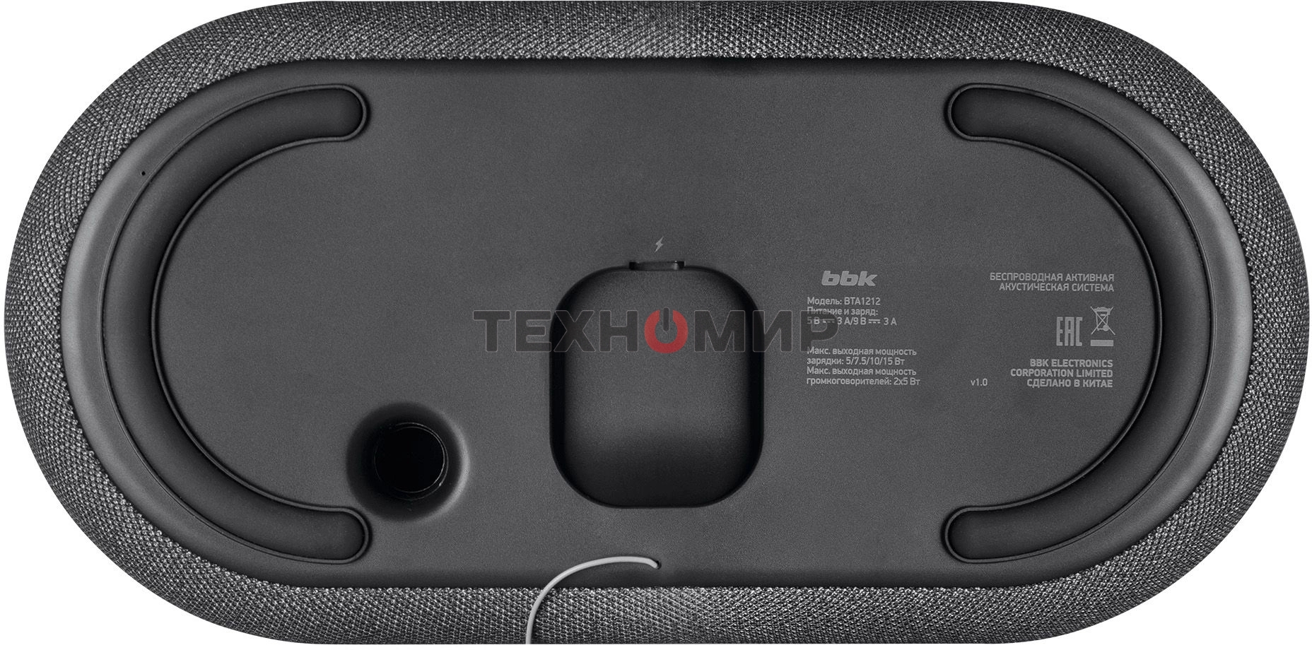 Портативная колонка BBK BTA1212 черный 10W 2.0 BT 10м 1800mAh