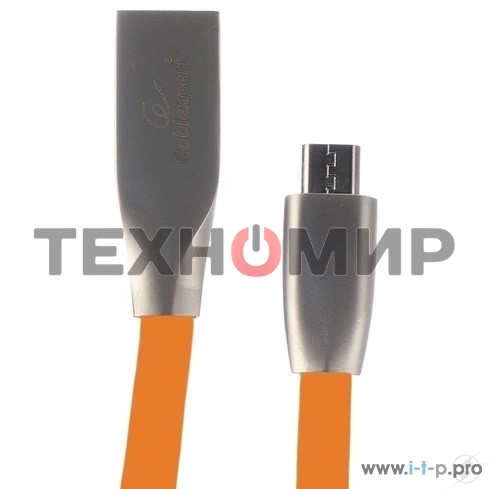 Кабель USB2.0 Cablexpert CC-G-mUSB01O-1M, AM/microB, серия Gold, длина 1м, оранжевый, блистер