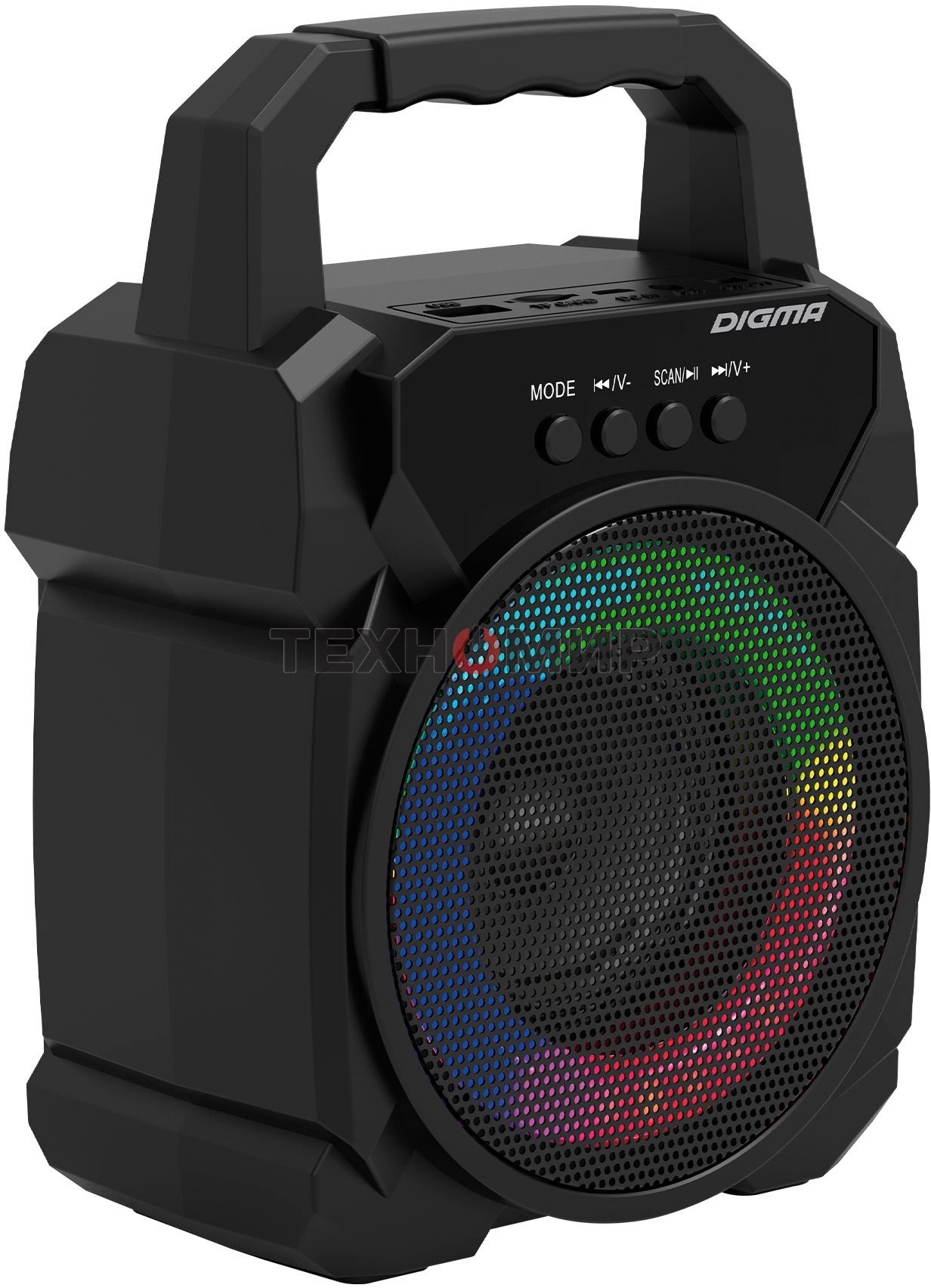 Портативная колонка Digma D-PS1500 черный 10 Вт 1.0 BT 10м 500mAh