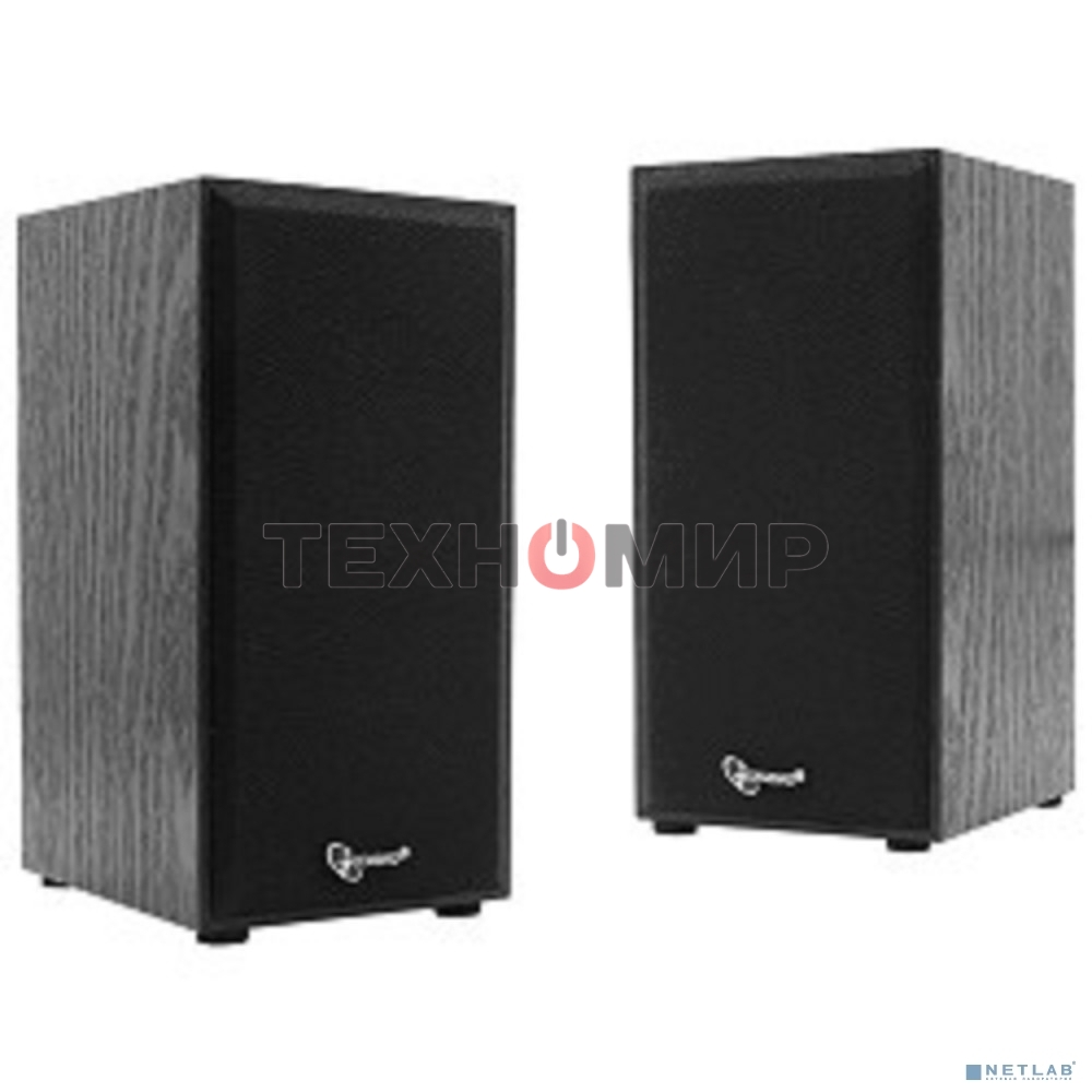 Акустическая система Gembird SPK-203, черный МДФ,2х3 Вт, регулятор громкости, USB