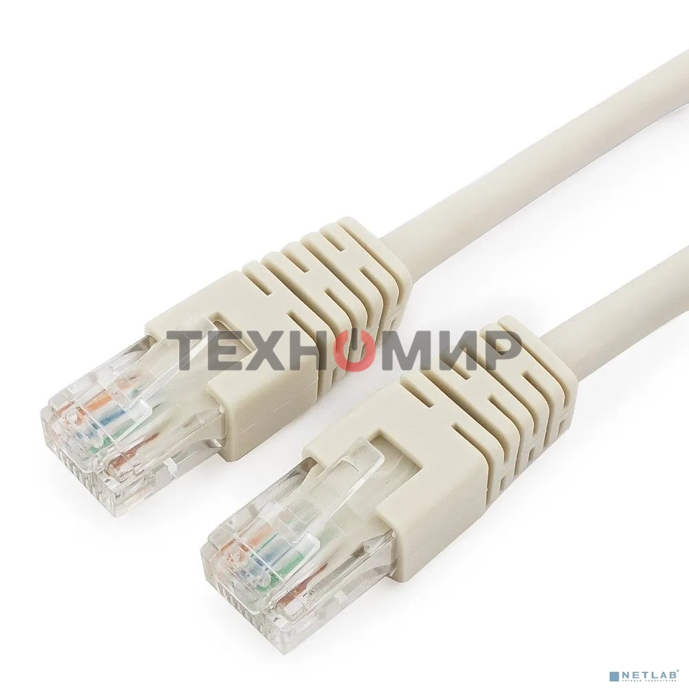 Патч-корд UTP Cablexpert cat.6, 5м, литой, многожильный, серый