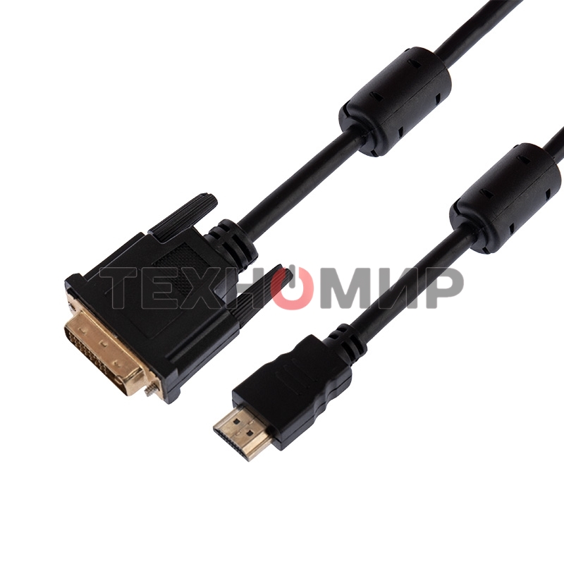 Кабель Rexant HDMI - DVI-Dgold5Мс фильтрами