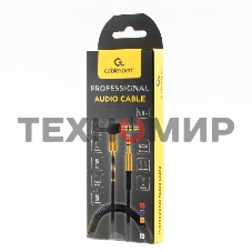 Кабель Cablexpert аудио 90˚ спиральный CCAB-02-35MMLC-1.8MR. 3.5 Jack (M)/3.5 Jack (M), красный, 1.8м, блистер