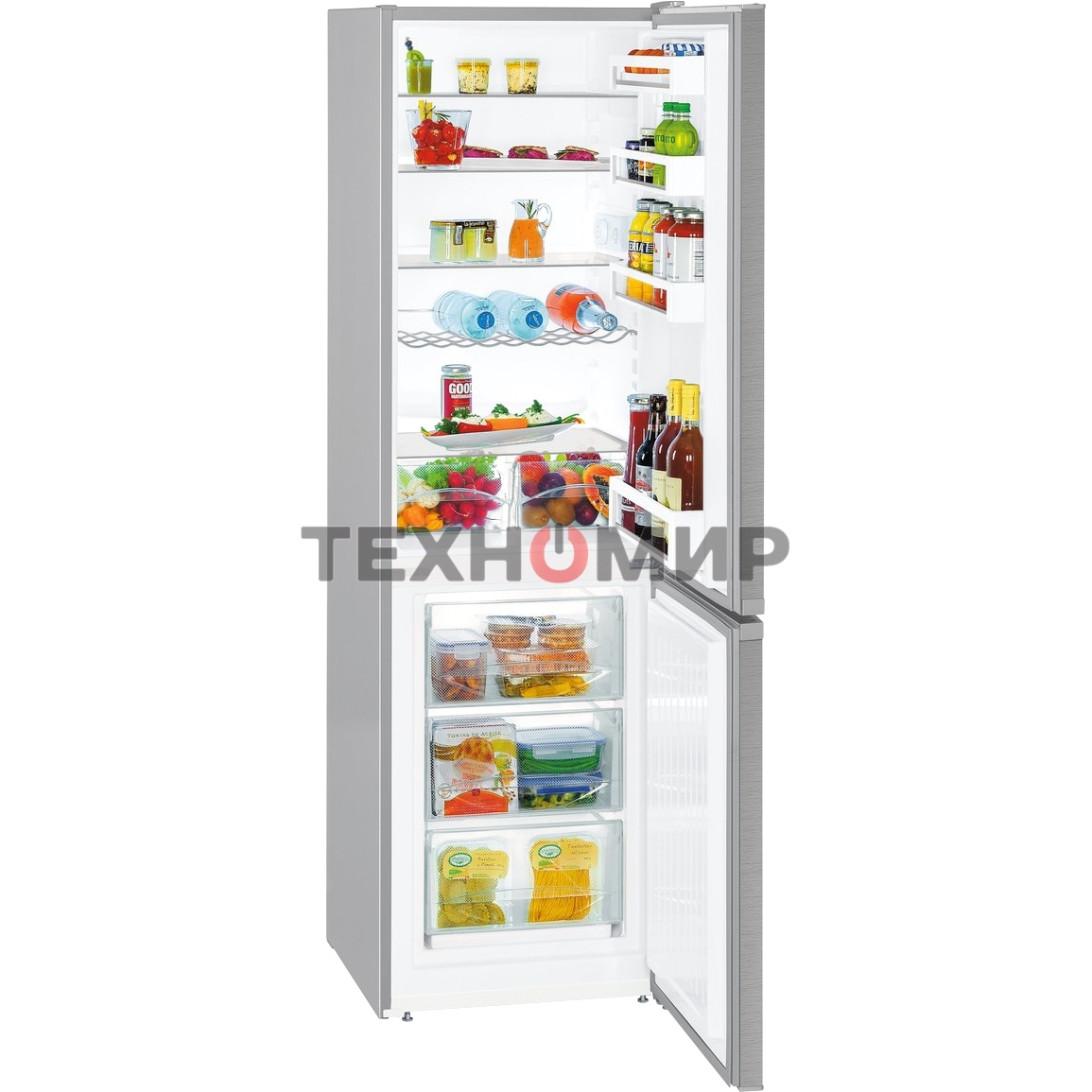 Холодильник Liebherr CUefe 3331-26 001 нержавеющая сталь двухкамерный 212/84л морозилка снизу