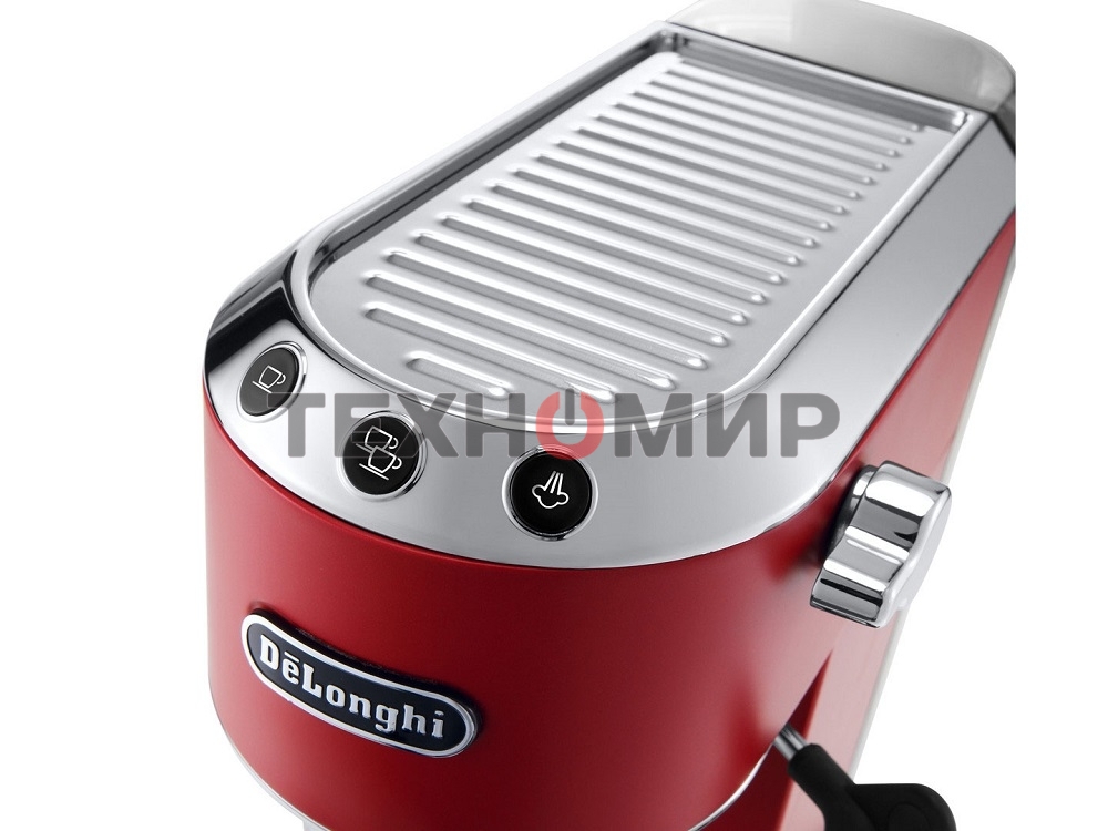 Кофеварка эспрессо DeLonghi EC685.R красный, исп. кофе - молотый/чалды, 1.1 л, 1350 Вт, 15 бар