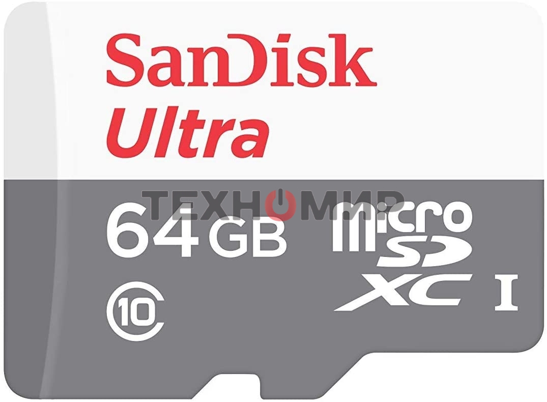 Флеш карта microSD 64Gb SanDisk microSDXC Class 10 Ultra UHS-I 100Mb/s