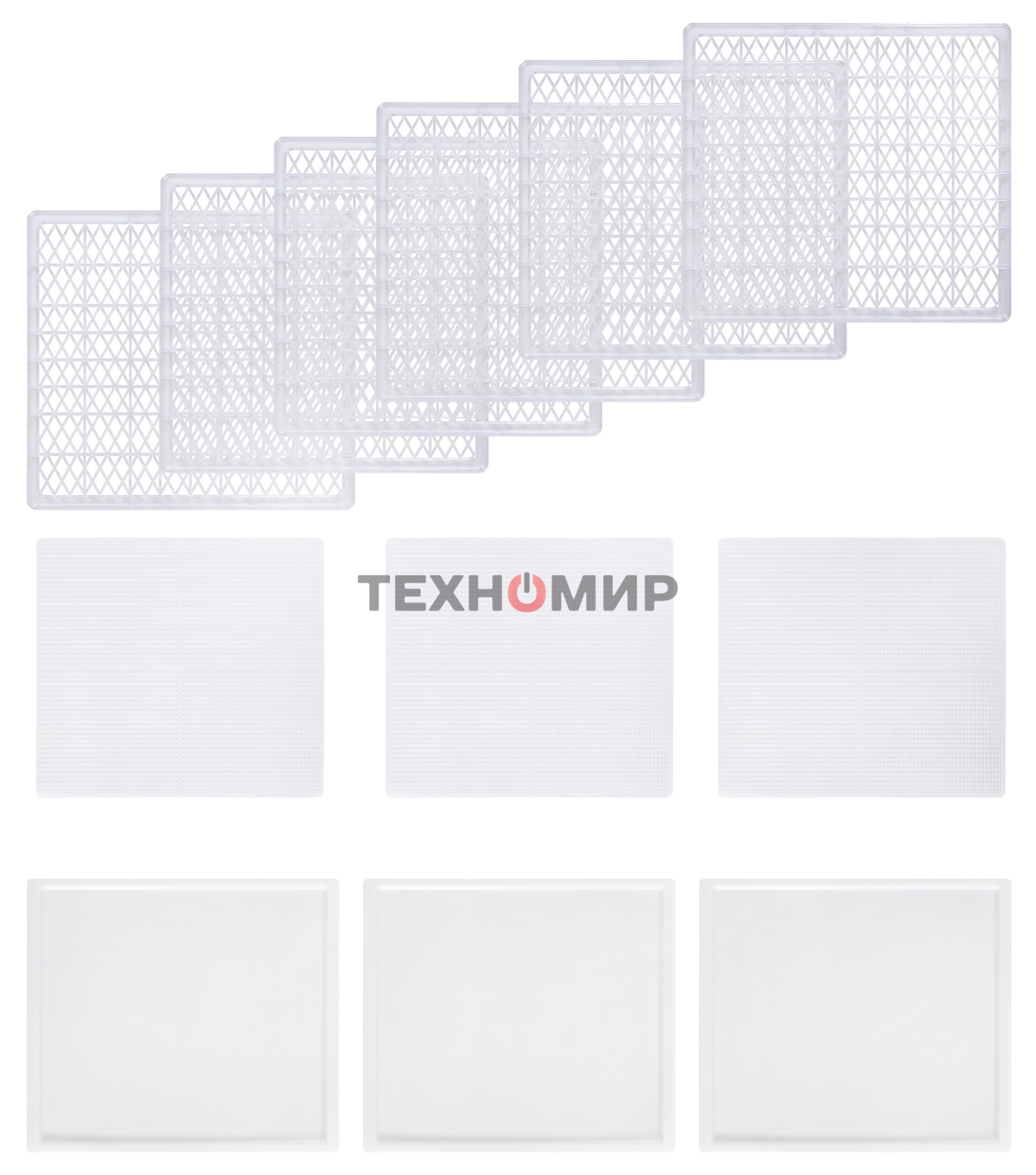 Сушка для фруктов и овощей Hyundai HYFD-P1203 12под. 500 Вт, черный