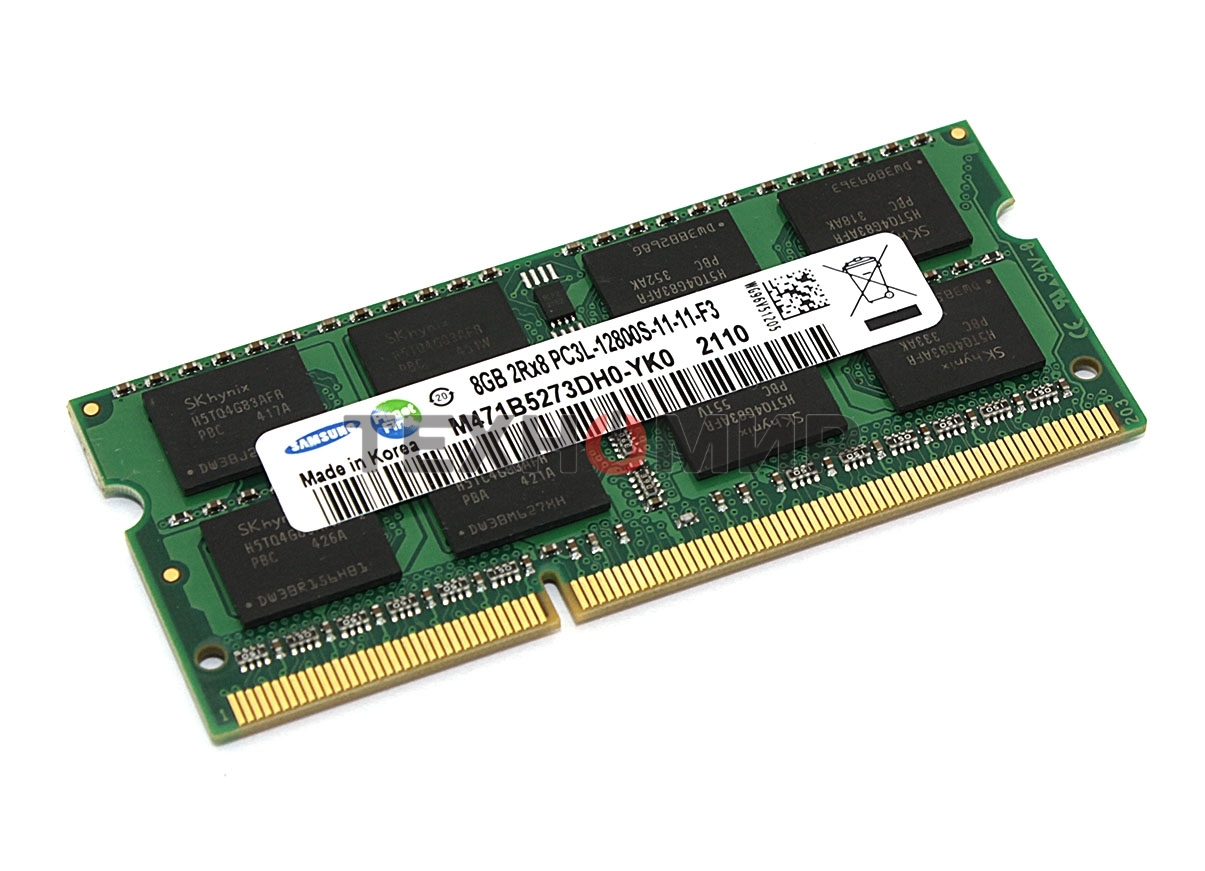 Оперативная память Samsung, DDR3L, 8Gb (1x8 Gb), 1600 MHz, CL11, SO-DIMM