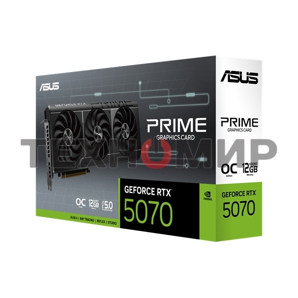 Видеокарта ASUS PRIME-RTX 5070-O12GRTX 5070,HDMIx1,DPx3,12G,D7; 90YV0M10-M0NA00