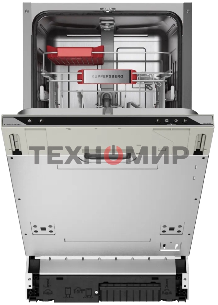 Встраиваемая посудомоечная машина Kuppersberg, High-Tech, 45 см, 10 комплектов, 3 корзины, 7 программ, конденсационная сушка, автоматическое открывание двери, LED подсветка, кнопочное управление, энергоэффективность А+++