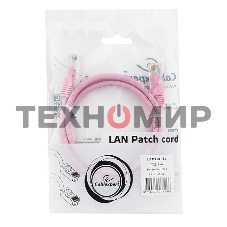Патч-корд UTP Cablexpert cat.5e, 1м, литой, многожильный, розовый