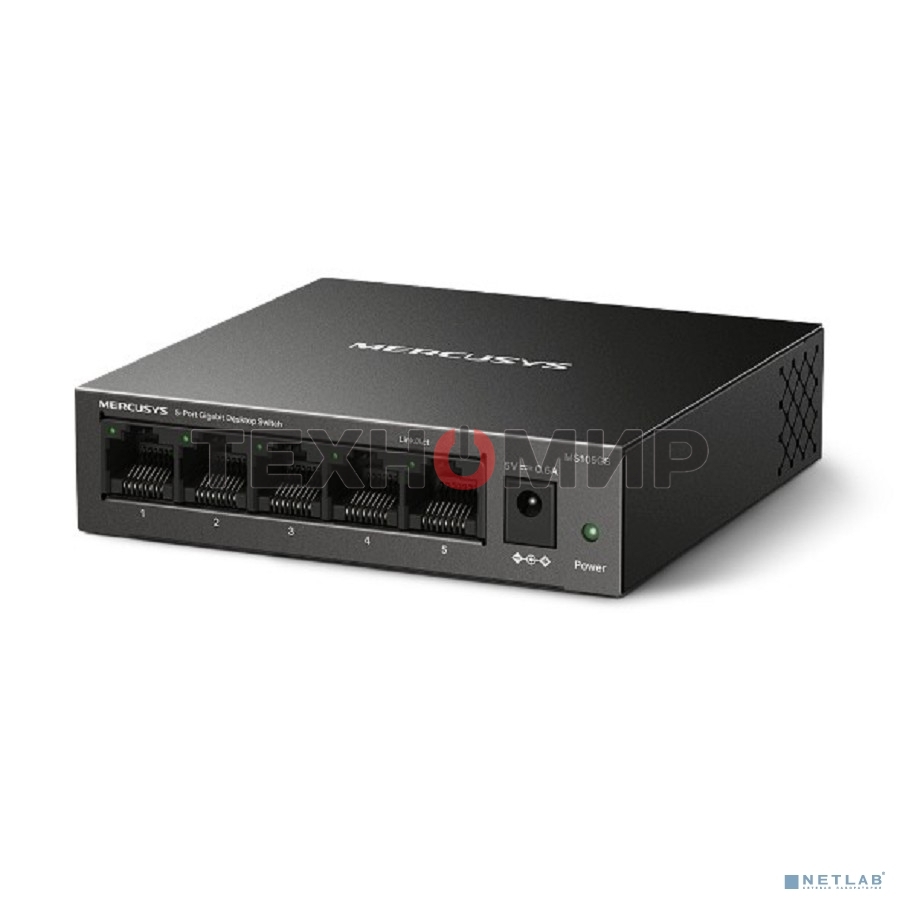 Коммутатор настольный Mercusys MS105GS с 5 гигабитными портам