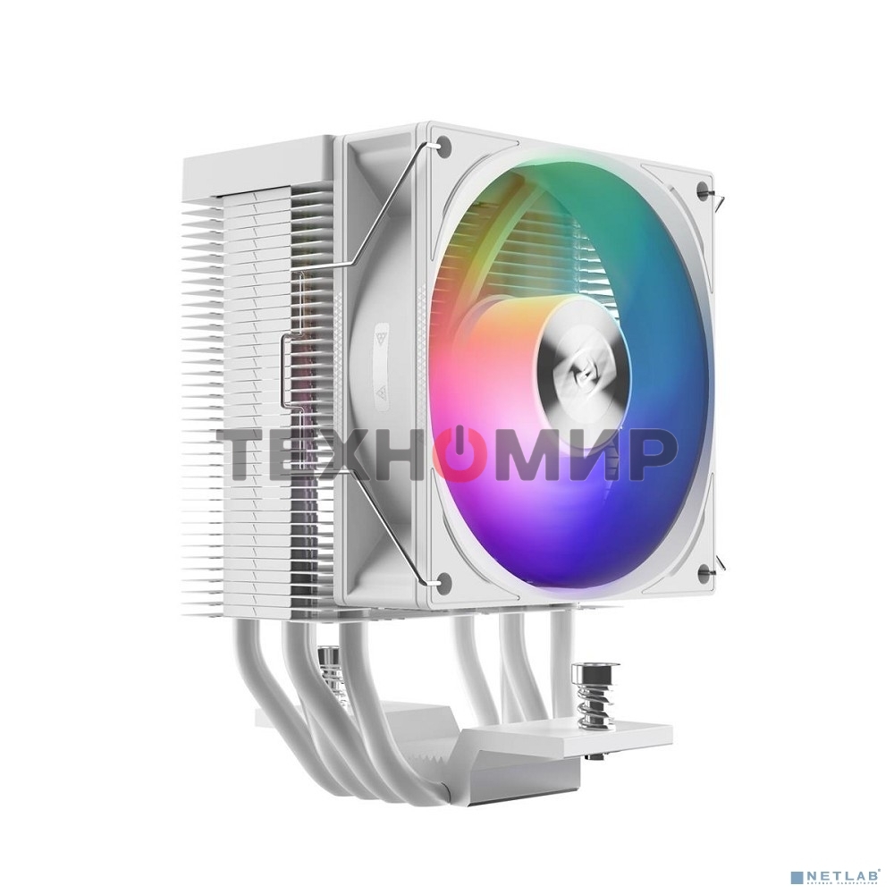 Кулер PCCooler R400 ARGb белый 92мм алюминий+медь 2200rpm 30db 4-pin 180W 133мм