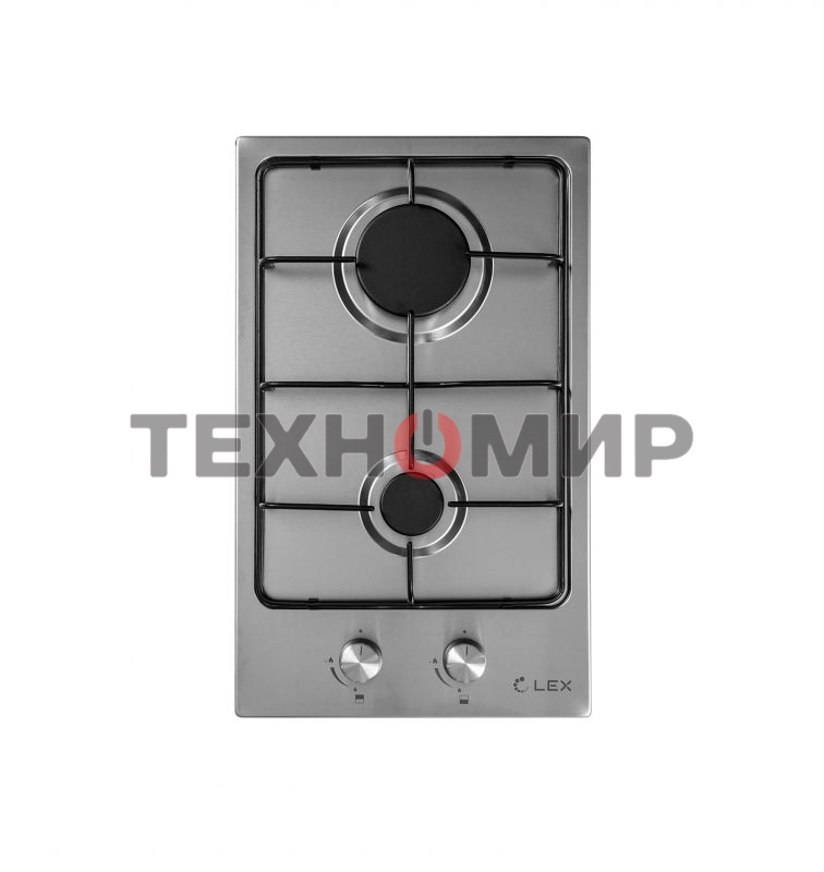 Газовая варочная панель LEX GVS 320 IX1000/3000Вт 2конфорки нерж.сталь
