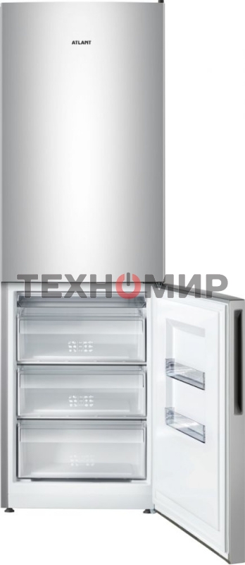 Холодильник Atlant XM-4621-181 серебристый двухкамерный 205/119л морозилка снизу