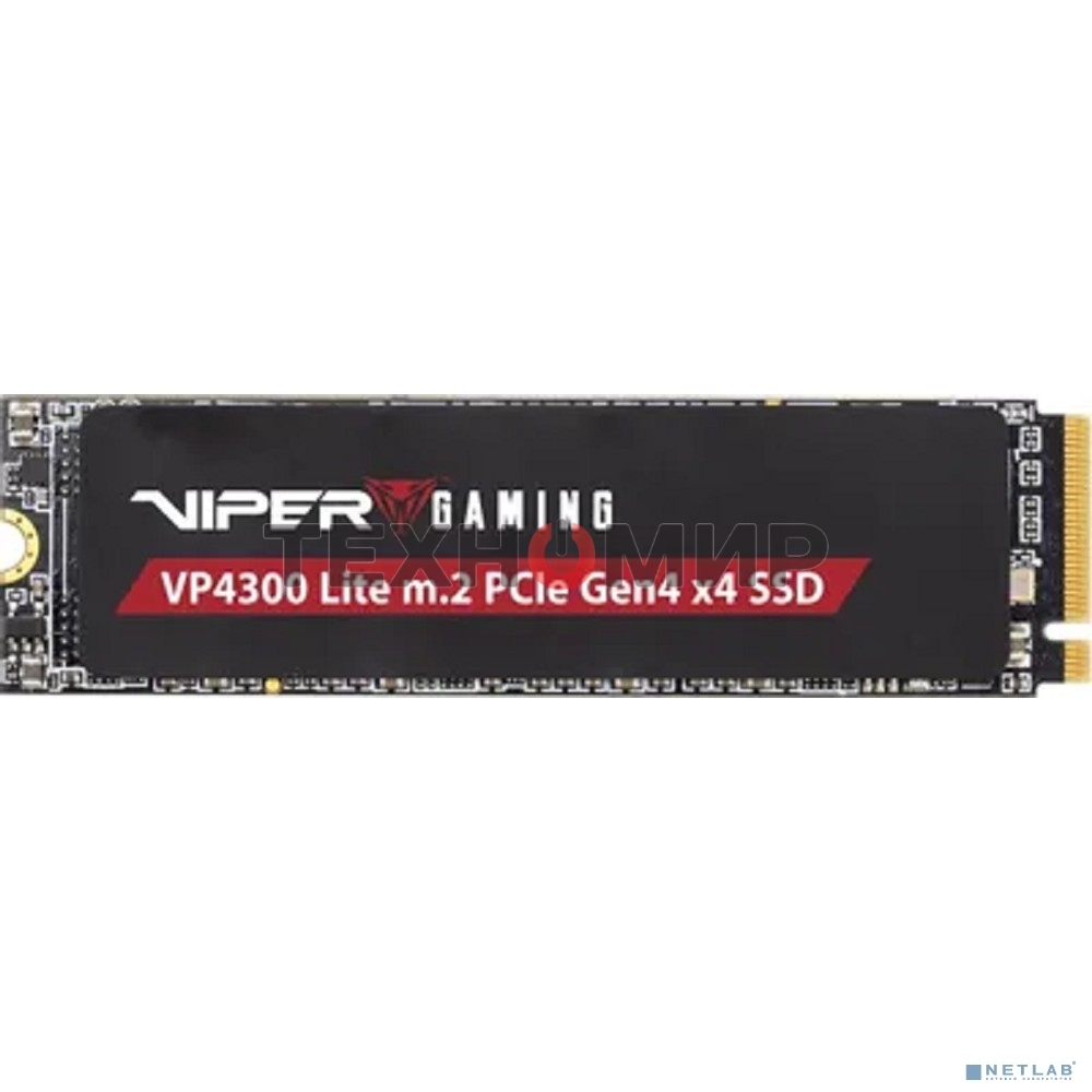 Накопитель SSD Patriot Viper VP4300 Lite, 1Tb, PCIe 4.0 x4, M.2 2280, NVMe, R/W 7400/6400, с радиатором