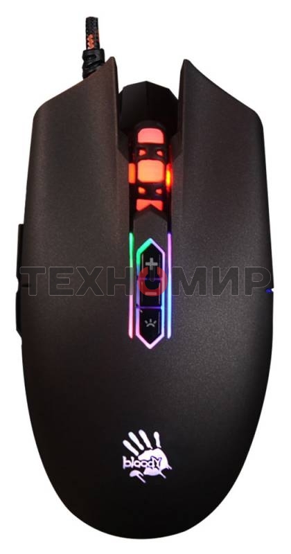 Мышь проводная A4Tech Bloody Q80 черный, 3200 dpi, USB, кнопки - 8