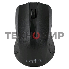 Мышь беспроводная Oklick 485MW черный, 1200 dpi, радиоканал, USB, кнопки - 3