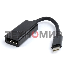Переходник Cablexpert USB Type-C/DisplayPort, 15 см, пакет (A-CM-DPF-01)