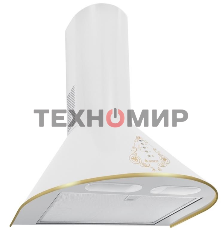 Вытяжка каминная Gefest ВО 1503 К62 белый/золотистый, 50 см, 1000 куб. м/ч, 78 дБ