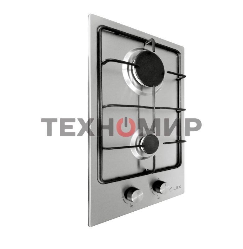 Газовая варочная панель LEX GVS 320 IX1000/3000Вт 2конфорки нерж.сталь