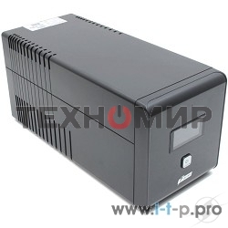 Источник бесперебойного питания PowerMan Smart Sine 1000 черный (Pure Sine Wave/LCD Display/USB/Software/RJ11/45)