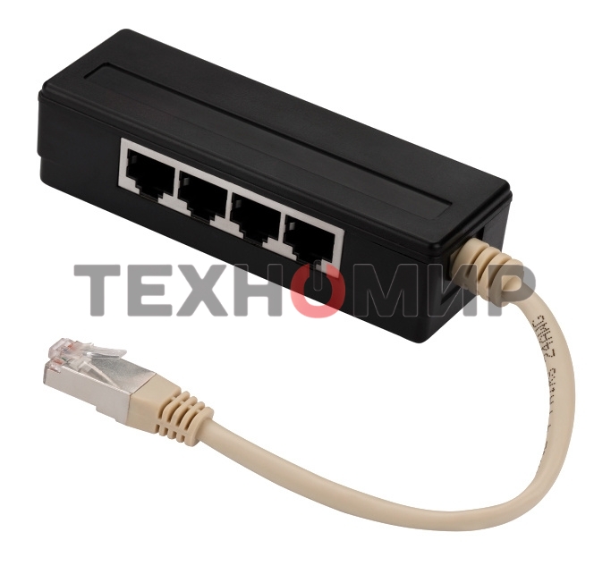 Адаптер-Y, 4 параллельных порта, горизонтальный