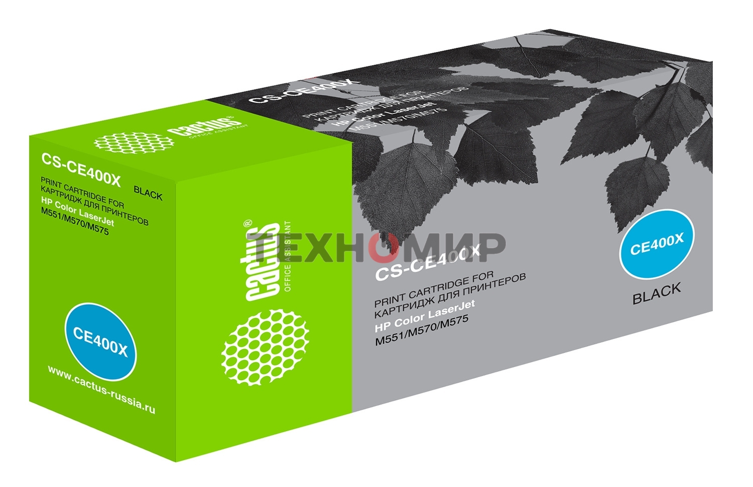 Картридж лазерный Cactus CS-CE400X черный (11000 стр.) для HP CLJ Color M551 series