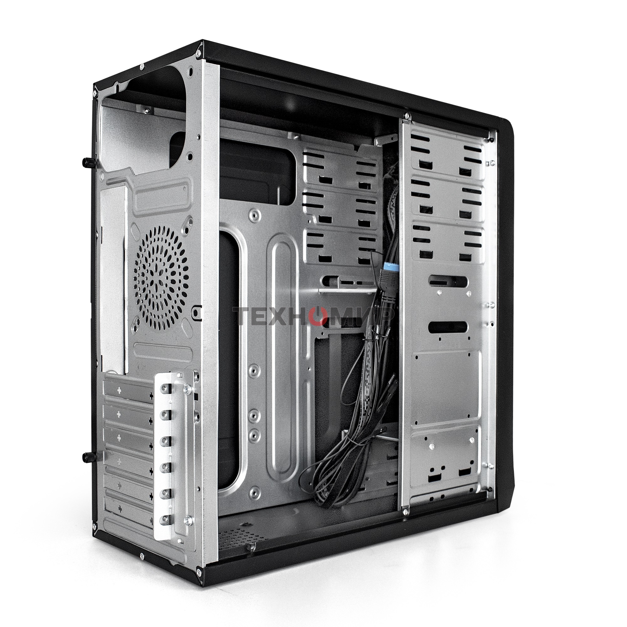 Компьютерный корпус Miditower ExeGate EX283215RUS CP-603UB Black, ATX, (CP350W, 80мм), 2*USB+2*USB 3.0, Audio, замок блокировки кнопки питания