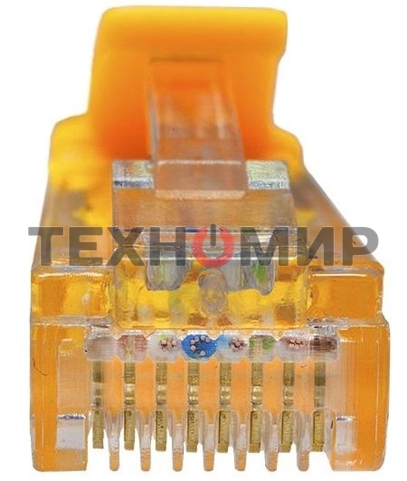 Патч-корд Suprlan 10-0161 UTP RJ-45 вил.-вилка RJ-45 cat.5e 0.5м желтый LSZH 24AWG