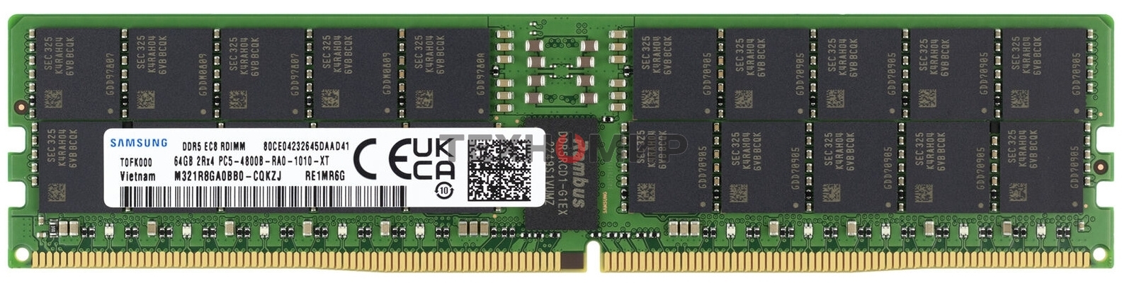 Оперативная память Samsung, DDR5, 64GB (1x64GB), 4800MHz, CL40, ECC, RDIMM, OEM