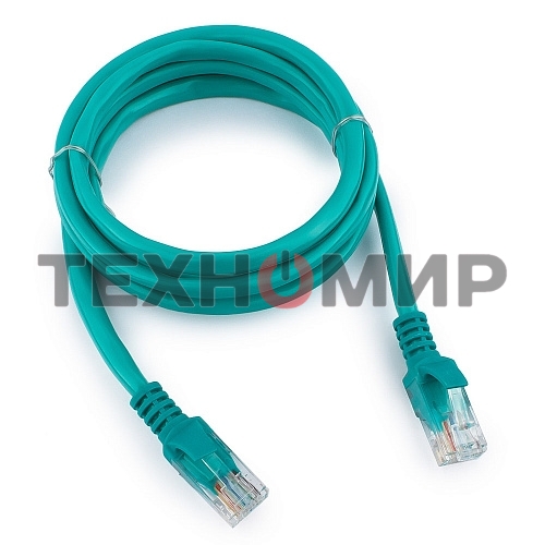 Патч-корд UTP Cablexpert cat.5e, 1м, литой, многожильный, зеленый