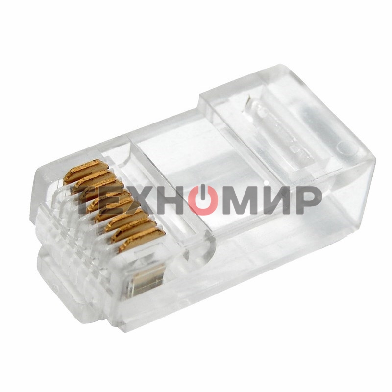 Разъем Rexant сетевой LAN на кабель, штекер 8Р8С (Rj-45), под обжим (2шт.)