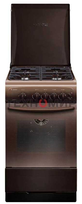 Плита газовая Gefest CG 50M04 K83 коричневый, конфорок 4 газовых, духовка 42 л, 50 см x 85 см x 57 см