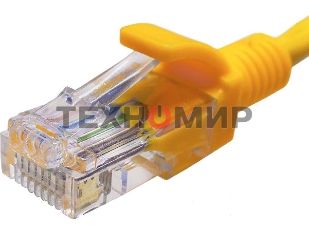 Патч-корд Suprlan 10-0162 UTP RJ-45 вил.-вилка RJ-45 cat.5e 1м желтый LSZH 24AWG