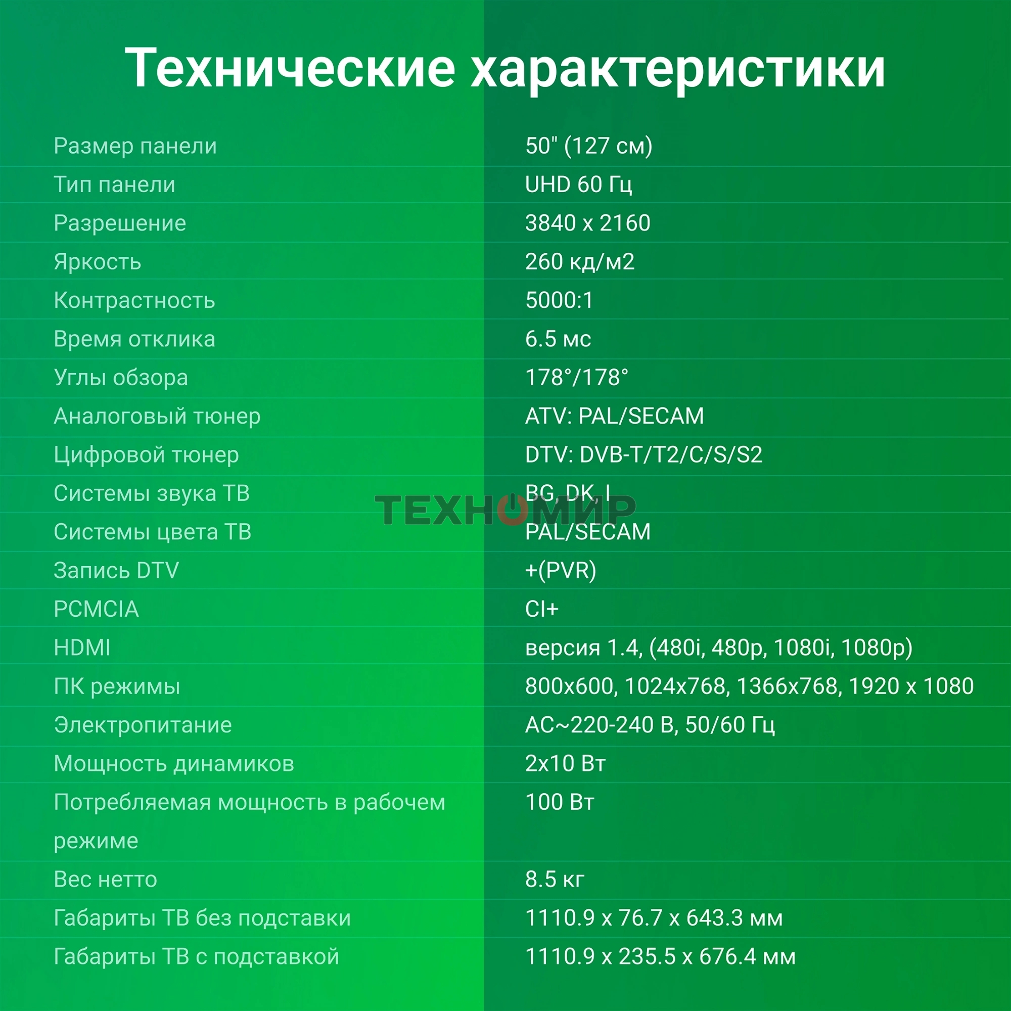 Телевизор Digma 50