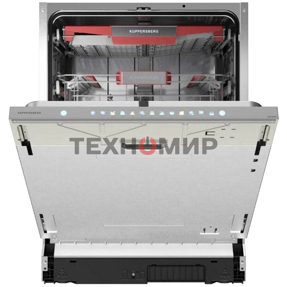 Встраиваемая посудомоечная машина Kuppersberg, High-Tech, 60 см, 15 комплектов, 3 корзины, 7 программ, конденсационная сушка, автоматическое открывание двери, LED подсветка, сенсорное управление, инверторный мотор, энергоэффективность А+++