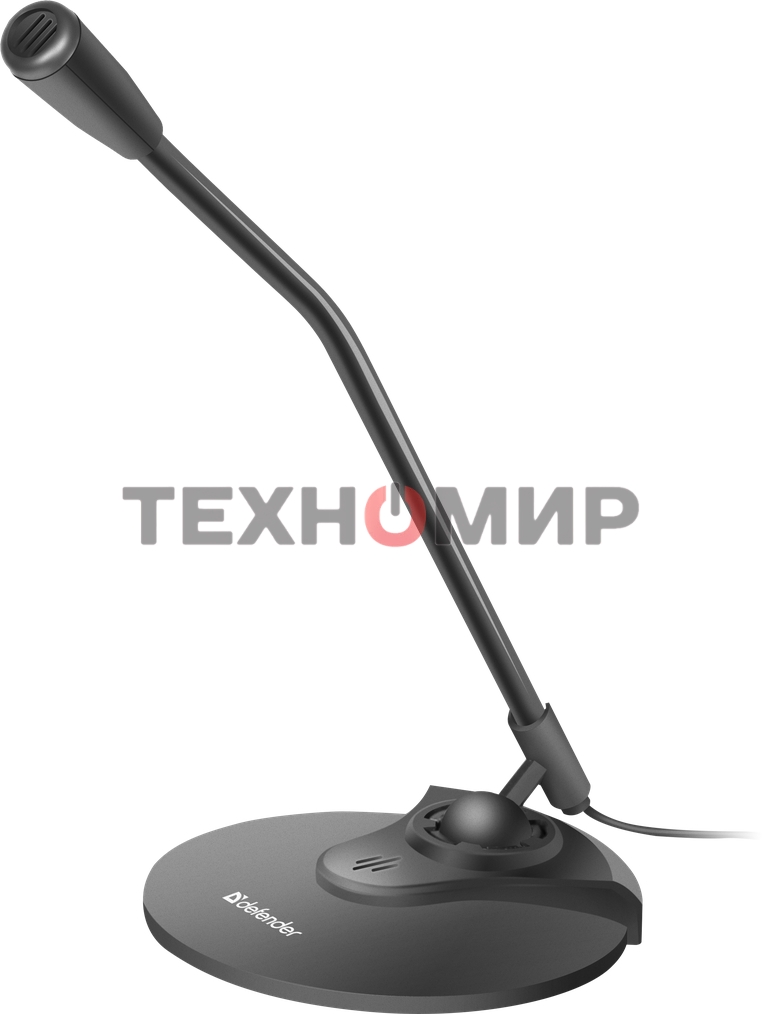 Микрофон Defender MIC-117 черный, кабель 1.8 м