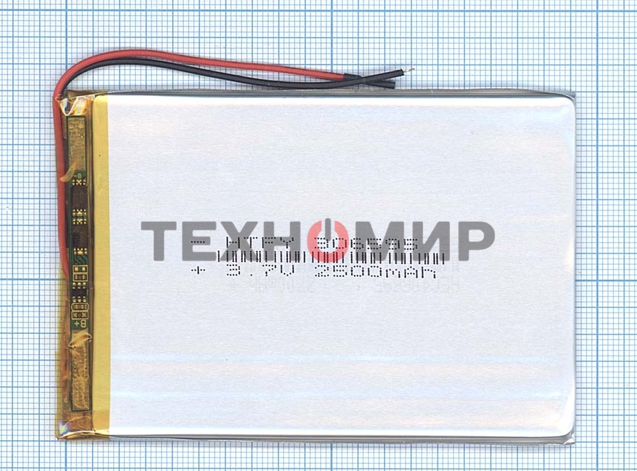 Аккумулятор Li-Pol (батарея) 3x65x95мм 2pin 3.7V/2500mAh